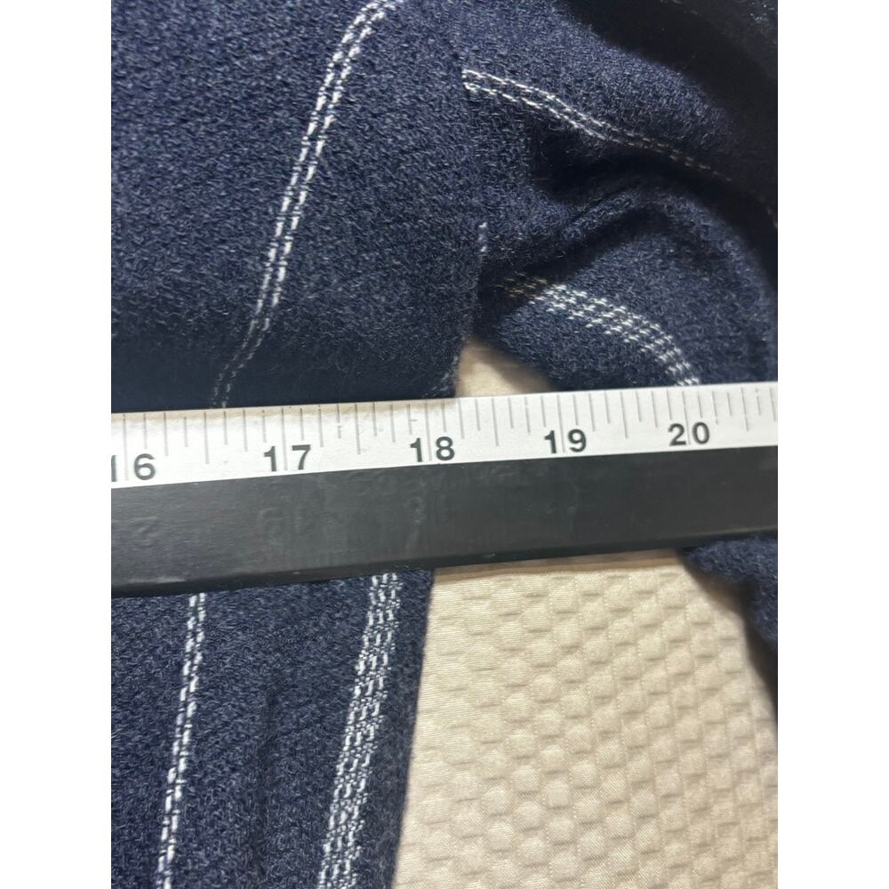 Cloth & Stone Anthropologie Navy Stripe Tie Front Top Size Medium Long Sleeve - Picture 7 of 9